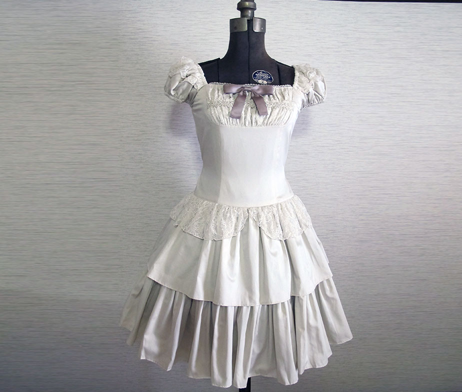 Victorian Maiden Ribbon Lace Tiered OP Dress - Tenshi Shop