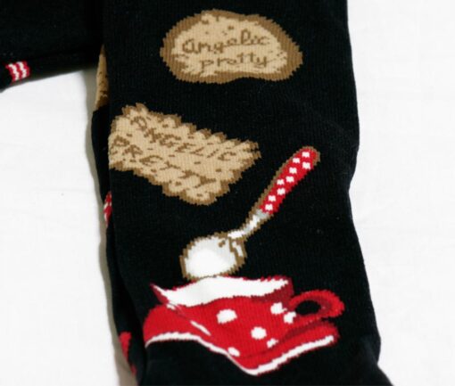 Angelic Pretty French Cafe Black Over Knee Socks