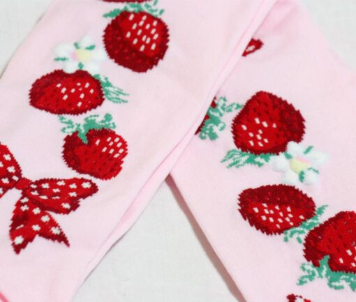 Angelic Pretty Milky Berry Pink Over Knee Socks