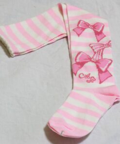 Angelic Pretty Ribbon Border Pink Over Knee Socks