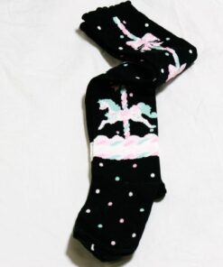Angelic Pretty Sugary Pony Black Over Knee Socks