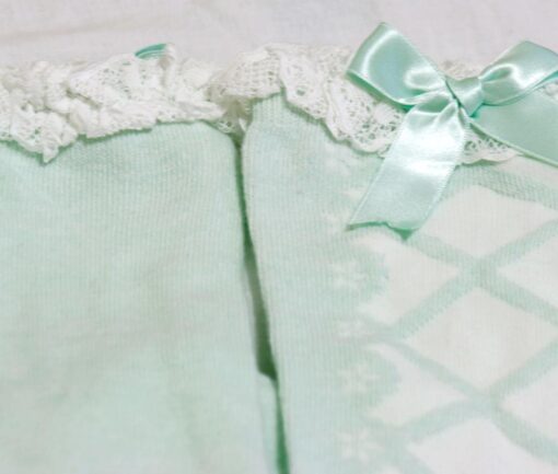 Angelic Pretty Mint Lace Topped Over Knee Socks