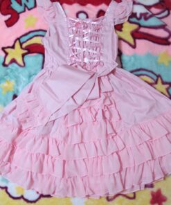 Angelic Pretty Pink Chiffon Frill Bustle JSK