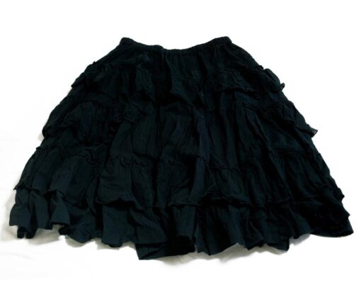 Black Peace Now Tiered Ruffle Skirt