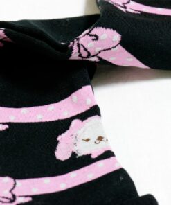 BtSSB Black/Pink Ribbon Over Knee Socks