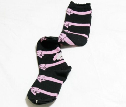 BtSSB Black/Pink Ribbon Over Knee Socks