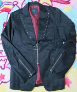 Black Peace Now for Men Studded Jacket