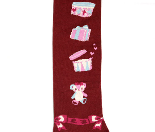BtSSB Wine Hatbox Over Knee Socks