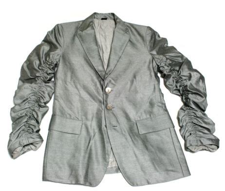 Gadget Grow Silver Gathered Sleeves Jacket