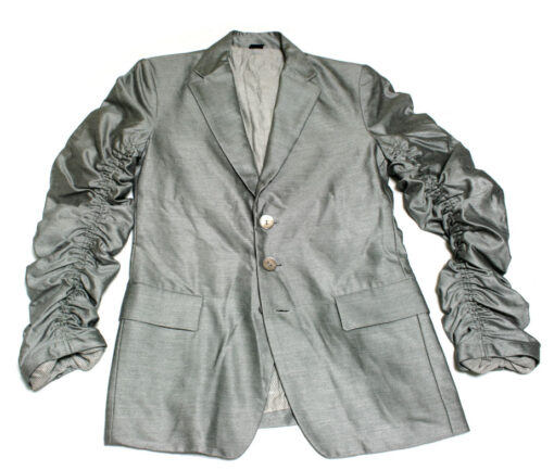Gadget Grow Silver Gathered Sleeves Jacket