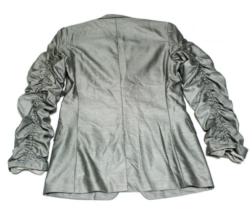 Gadget Grow Silver Gathered Sleeves Jacket