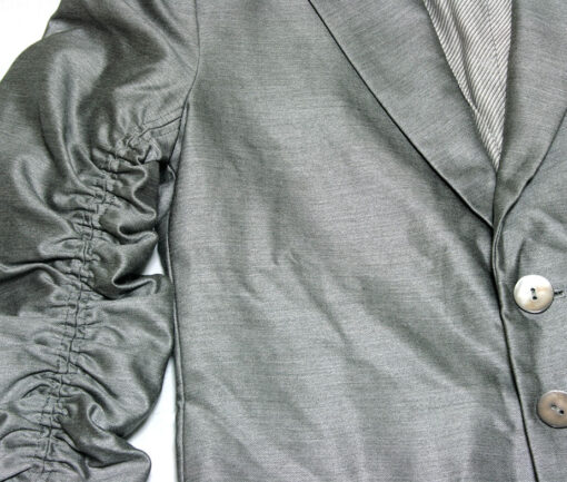 Gadget Grow Silver Gathered Sleeves Jacket