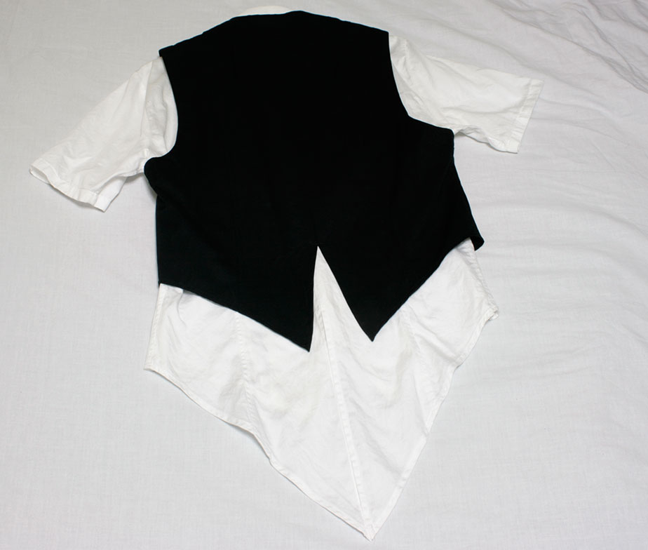 Black Peace Now Short Sleeved Tail-Shirt and Vest