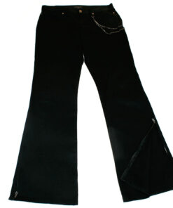 Black Peace Now for Men Leather Pocket Pants