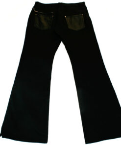 Black Peace Now for Men Leather Pocket Pants