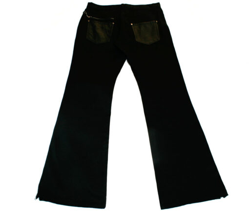 Black Peace Now for Men Leather Pocket Pants