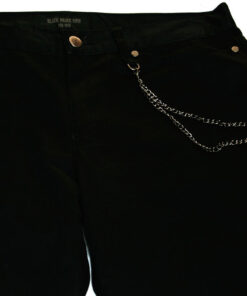 Black Peace Now for Men Leather Pocket Pants