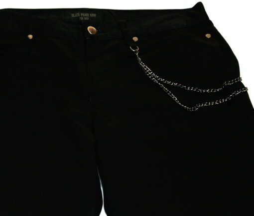 Black Peace Now for Men Leather Pocket Pants