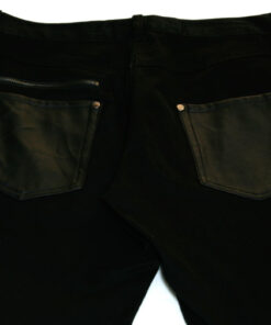 Black Peace Now for Men Leather Pocket Pants