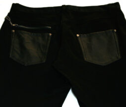 Black Peace Now for Men Leather Pocket Pants