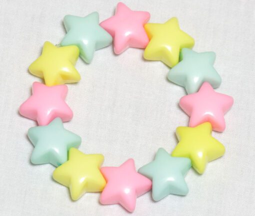 Pink Yellow Green Candy Stars Bracelet