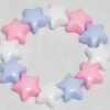 Pink Purple White Candy Stars Bracelet