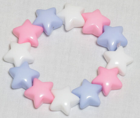 Pink Purple White Candy Stars Bracelet