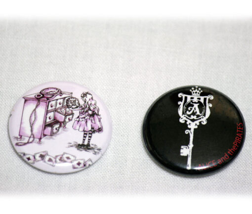 AatP Novelty Pin Set (b) Key Logo and Alice