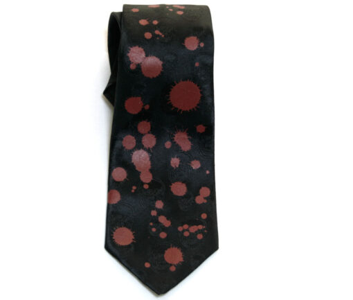 Black Peace Now Blood Spatter Tie