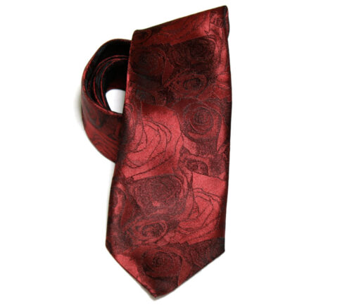 Black Peace Now Rose Pattern Tie