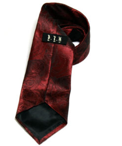 Black Peace Now Rose Pattern Tie