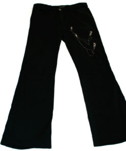 Black Peace Now Zipper Chain Pants