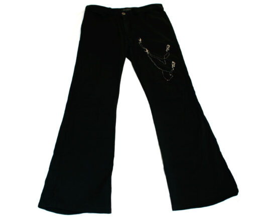 Black Peace Now Zipper Chain Pants