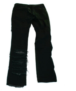 Black Peace Now Slit Leg Pants