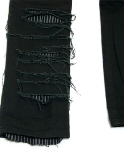 Black Peace Now Slit Leg Pants