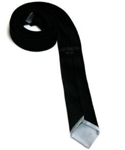 Black Peace Now Silver Tipped Skinny Tie