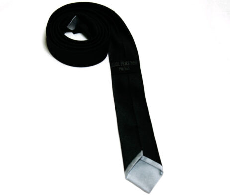 Black Peace Now Silver Tipped Skinny Tie