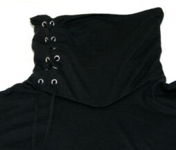 Black Peace Now Lace-Up Mask Pullover