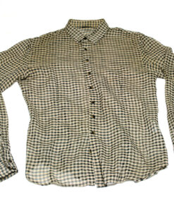 Gadget Grow Sheer Fabric Gingham Button-Up Shirt