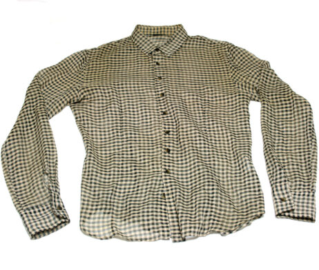 Gadget Grow Sheer Fabric Gingham Button-Up Shirt