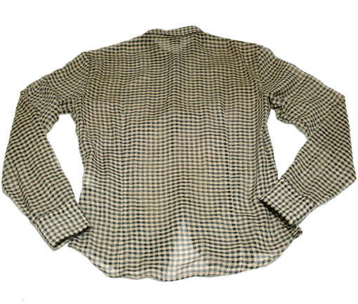 Gadget Grow Sheer Fabric Gingham Button-Up Shirt