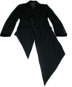 Black Peace Now Asymmetrical Wool Coat