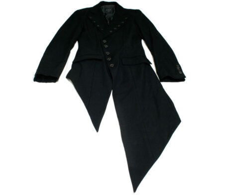 Black Peace Now Asymmetrical Wool Coat
