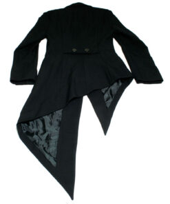 Black Peace Now Asymmetrical Wool Coat