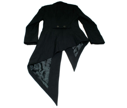 Black Peace Now Asymmetrical Wool Coat