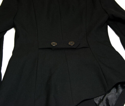 Black Peace Now Asymmetrical Wool Coat