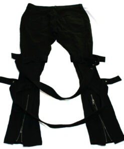 Black Peace Now Leg Strap Bondage Pants