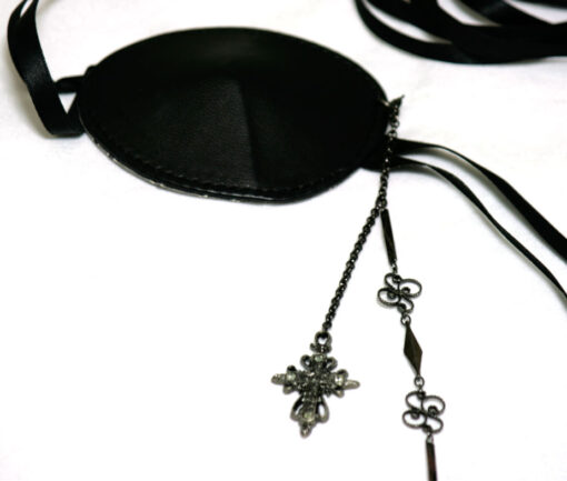 Black Peace Now Lace Tie Eye-Patch