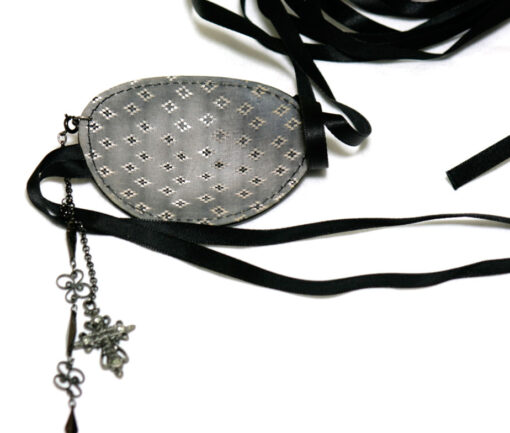 Black Peace Now Lace Tie Eye-Patch