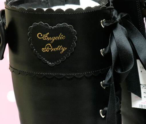 Angelic Pretty Knee High Boots (Black)
